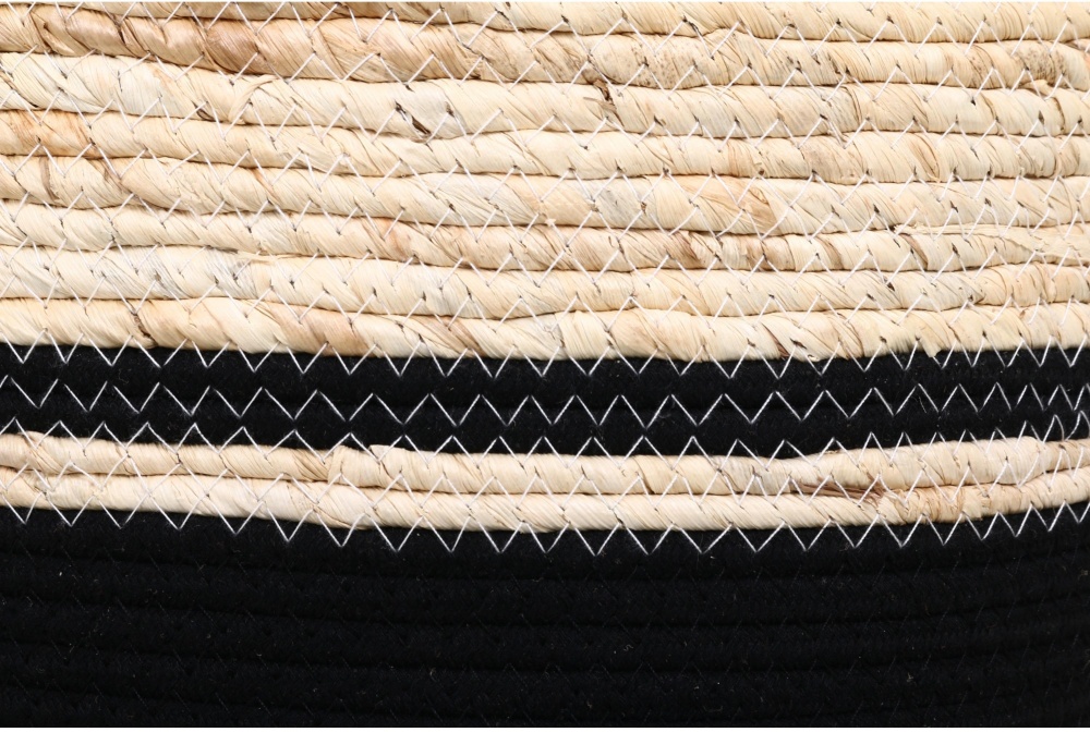 Корзина Sara круглый 35х35 см черный с бежевым EG15448