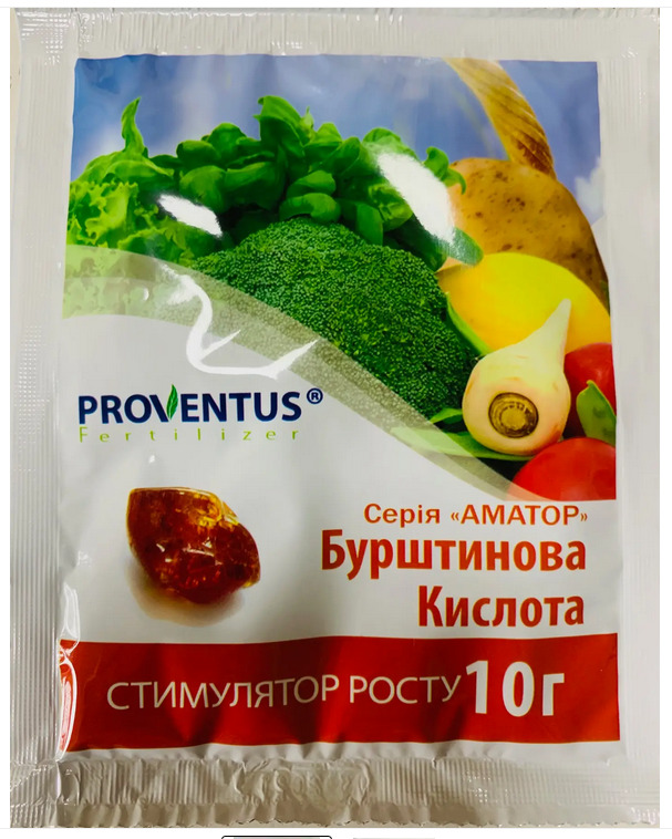 Стимулятор роста и развития растений Proventus Янтарная Кислота 10 г — фото 1