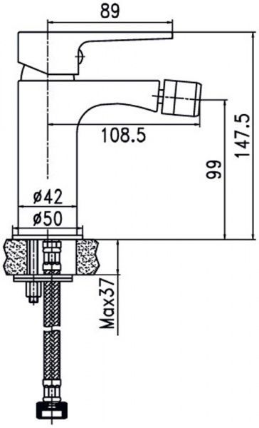 Смеситель для биде Aqua Rodos Matteo 90894