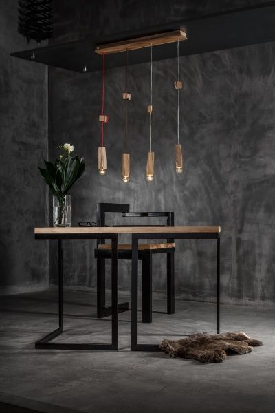 Світильник підвісний ADLUX Easy EP-4-W-Bl 4x10 Вт E14 горіх 