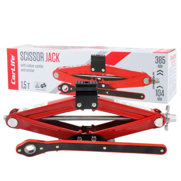 Домкрат механический ромбический CarLife SJ226 1,5 т