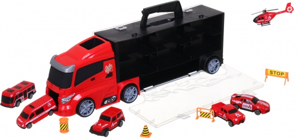 Игровой набор Shantou спасательный грузовик-кейс 39.8x13 см красный 666-09K