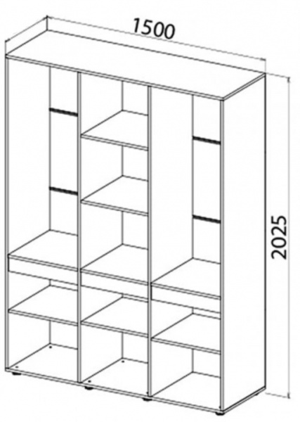 Шкаф MatroLuxe Beverly дуб сонома трюфель 