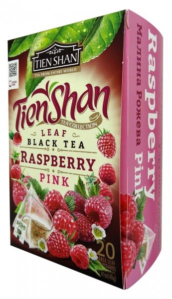 Чай чорний Тянь-Шань Малина Рожева 20 шт. 40 г 