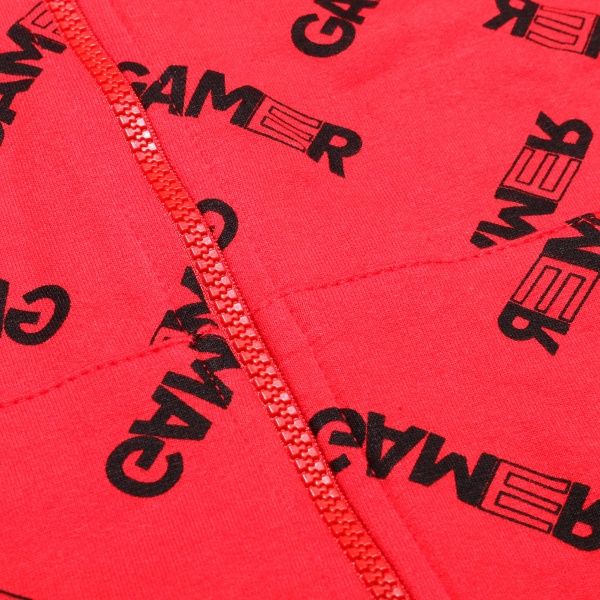 Свитшот LINCOLN&SHARKS р.140 красный с черным 