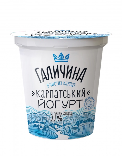 Йогурт Галичина Карпатський без цукру 3,0% 280 г 