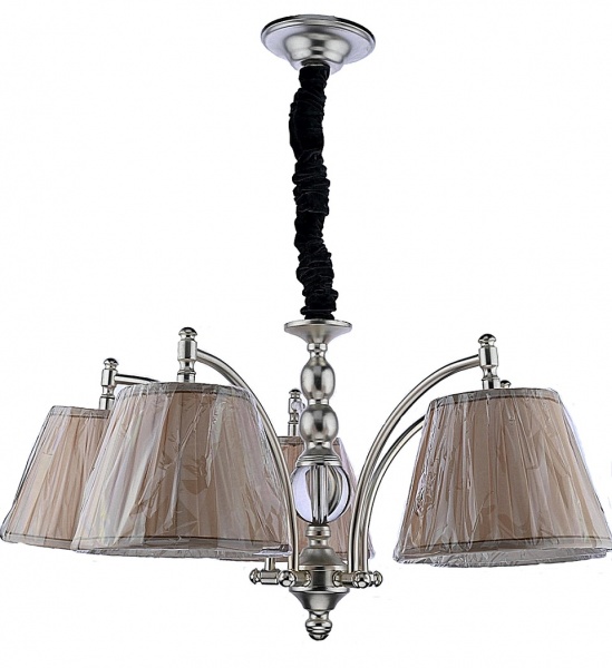 Люстра подвесная Интеркласс НСБ 04-5хХХ-251 5x40 Вт E14 жемчужное серебро 68557/5D 