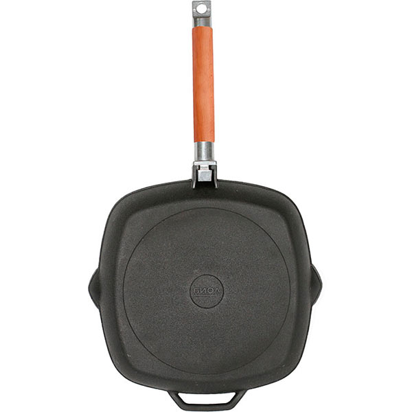 Сковорода-гриль чугунная съемая ручка 26 см 1026 Biol