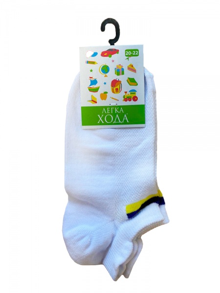 Носки детские унисекс Легка хода р.20–22 бело-желтый 
