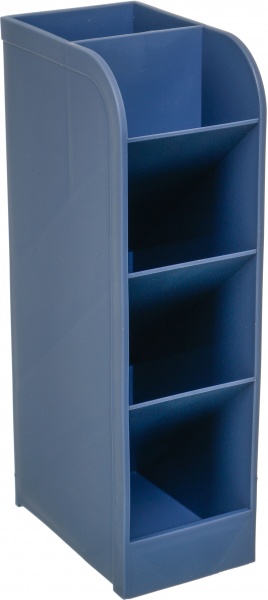 Органайзер настільний для ручок із 4-х відділень 92х60х204 мм темно-синій Mikasa