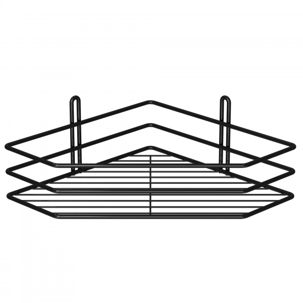 Полка для ванной 1-ярусная 25 см черная 