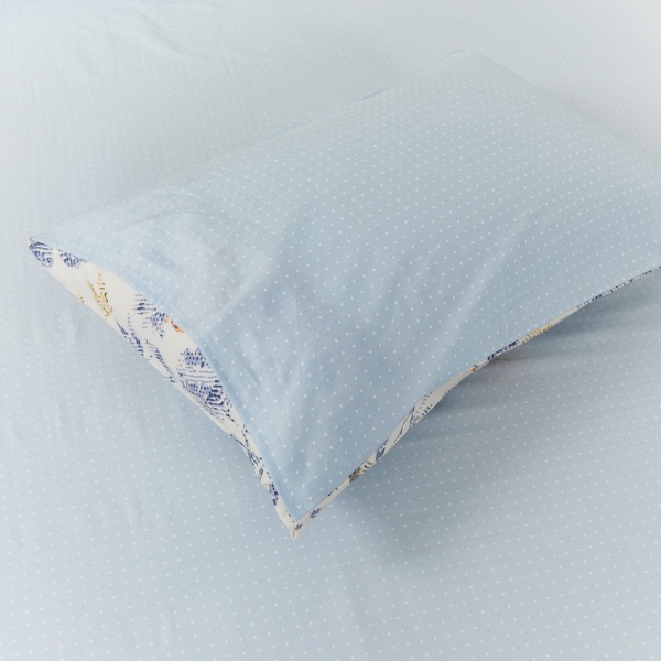 Комплект постельного белья Rita 2 голубой с белым La Nuit 