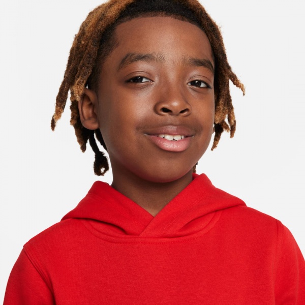 Джемпер Nike B NSW SI FLC PO HOODIE BB FN7724-657 р.S красный