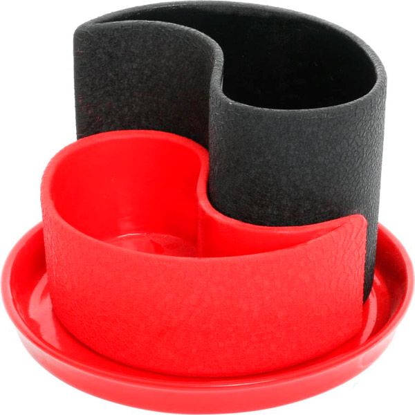 Горщик керамічний Оріана-Запоріжкераміка Крапля шовк чорно-червоний фігурний 7,3л червоний/чорний (018-0-014) 