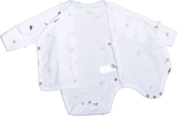 Комбинезон детский Фламинго р.62 белый с принтом 146-1009 