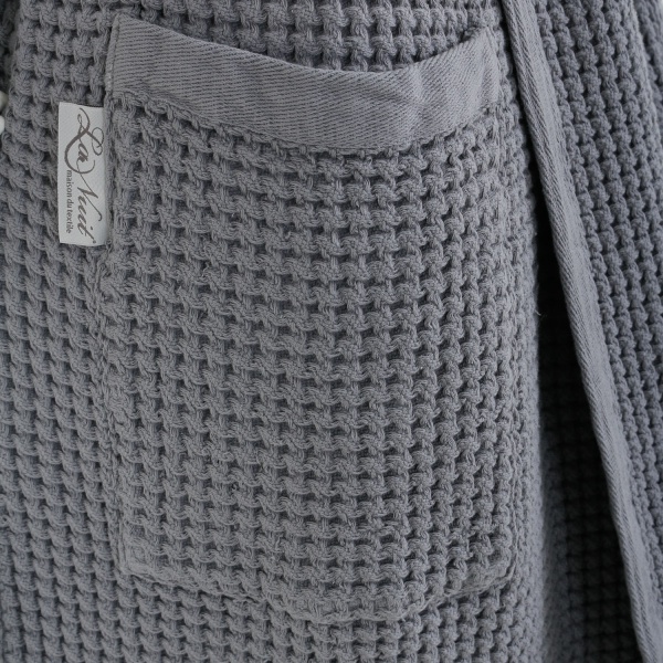 Халат La Nuit Stone Wash р. L серый 