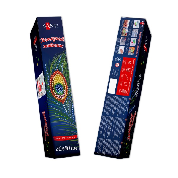 Картина стразами Різдвяний котик 30x40 см 954127 Santi 