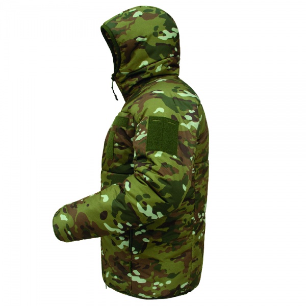 Куртка Expert ® тактическая зимняя с капюшоном Rip Stop,на синтапоне, р.М multicam