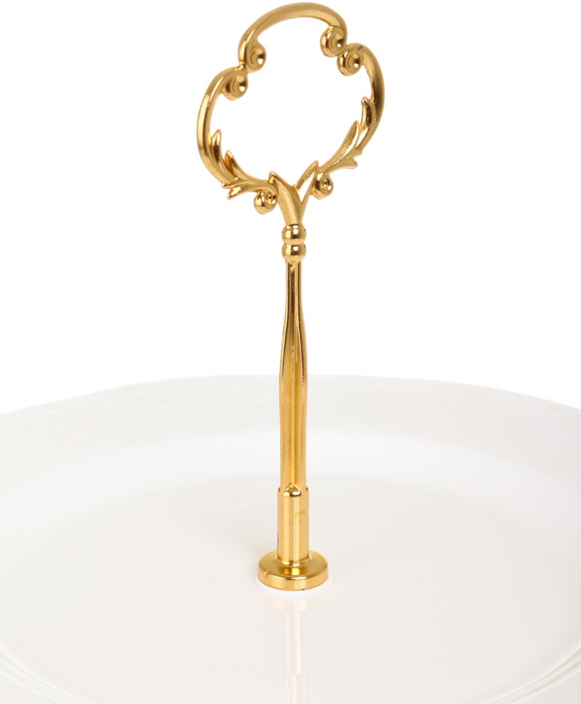 Фруктовниця двоярусна Fiora Blanc 22х2/27х2 см порцеляна