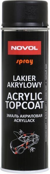 Емаль акрилова Acryl Topcoat NOVOL 500 мл 34352 Чорна матова