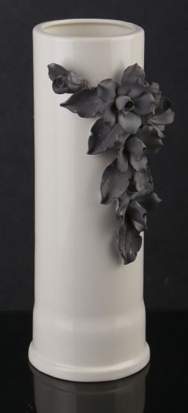 Ваза керамическая белая Грей 32 см