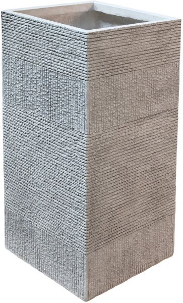 Кашпо Engard Оттава 34х34х70 см прямоугольный 81 л бежево-серый (GA69-3) 