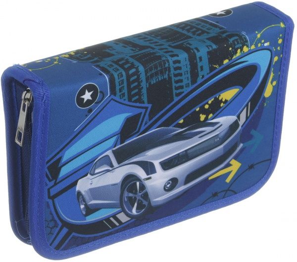 Пенал школьный Машина разноцветный