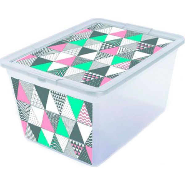 Контейнер із кришкою BranQ «X-BOX» Калейдоскоп 283x384x199 мм
