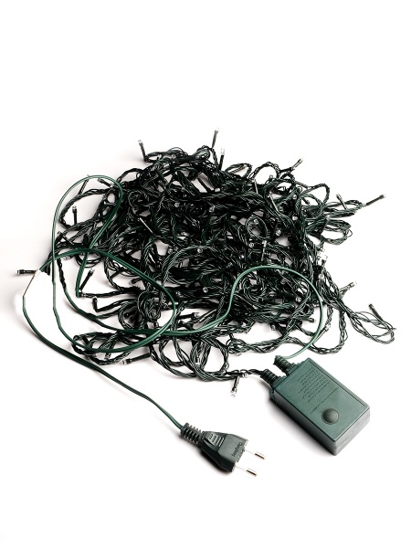 Электрогирлянда линейная SHLigts Нить (LD100C-GM) встроенный светодиод (LED) 100 ламп 10 м 