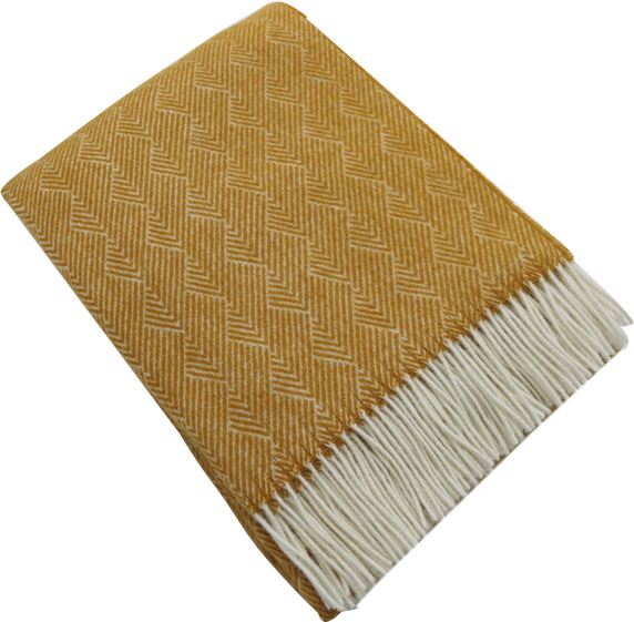 Плед Ontario Grillage 140x200 см горчичный Vladi 