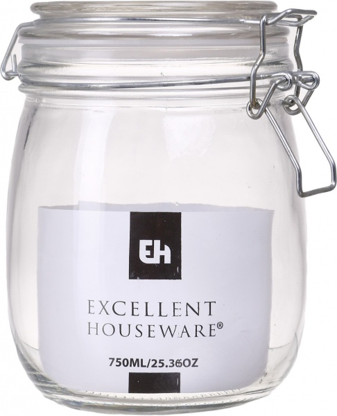 Емкость для хранения с бугельной крышкой 750 мл стекло Koopman