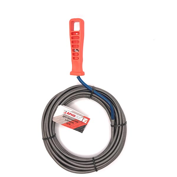 Трос сантехнічний D7 мм x 10 м з ручкою