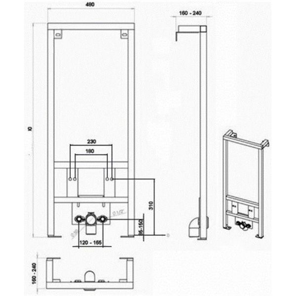 Инсталляция для биде  ROCA PRO A890071000