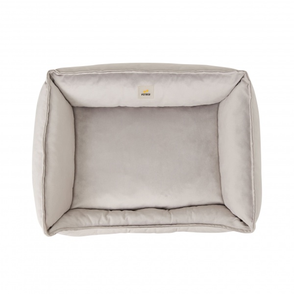Лежак PETBED Velor Комфорт М 70x50x23 см серый