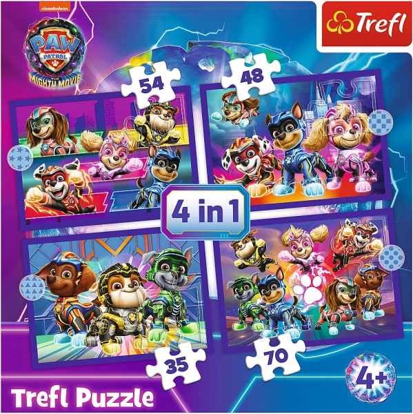 Пазл Trefl 4 в 1 VIACOM Щенячий патруль 2 34621