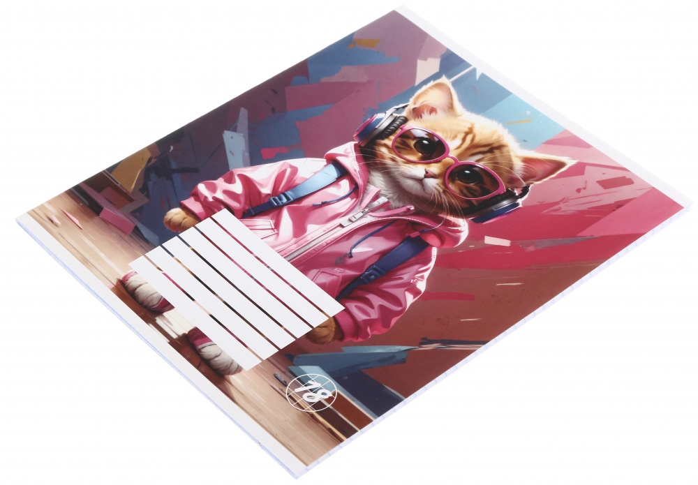 Тетрадь школьная Cats24 18 листов скоба клетка Nota Bene