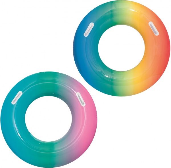 Коло надувне Bestway з ручками Радуга в асортименті 91 см