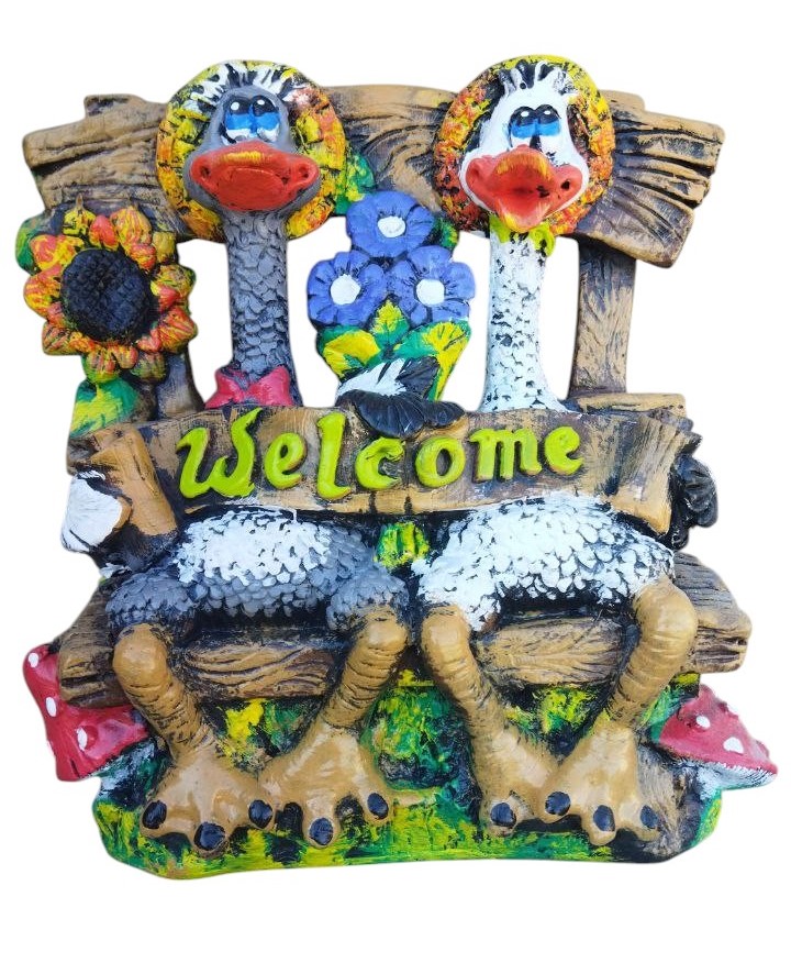 Скульптура садовая Наша Кераміка Гуси на лавке М