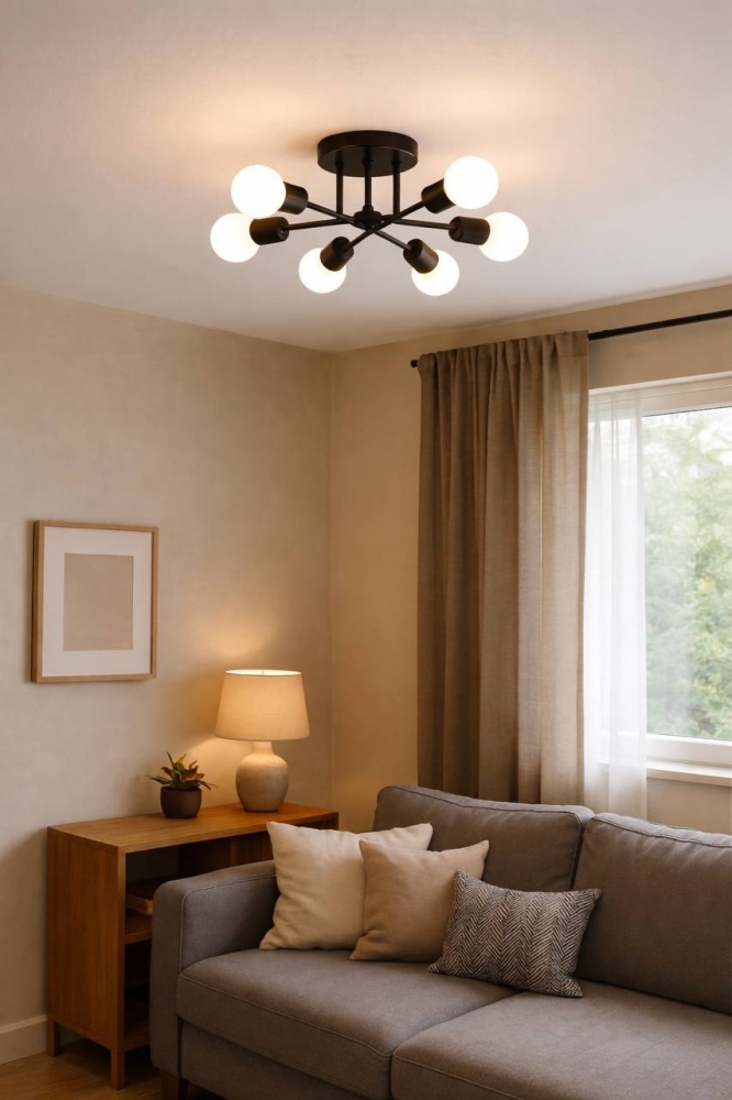 Люстра ELIOS 6x5 Вт E27 чорний DL1016