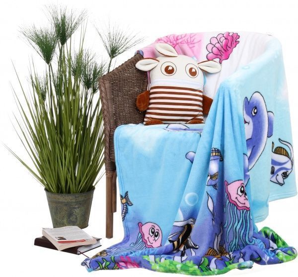 Покрывало Фламинго 190х130 см синий с голубым 697-924 