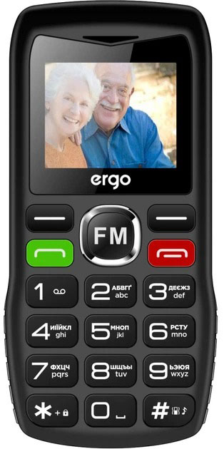 Мобильный телефон Ergo R182 Dual Sim black R182 black