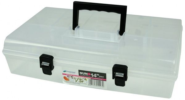 Органайзер для дрібних деталей для метизів Prosperplast прозорий (359x238x85) 6 секцій (NUN14) 14