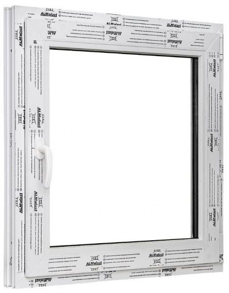 Окно поворотно-откидное ALMplast 4K 500x500 мм правое 