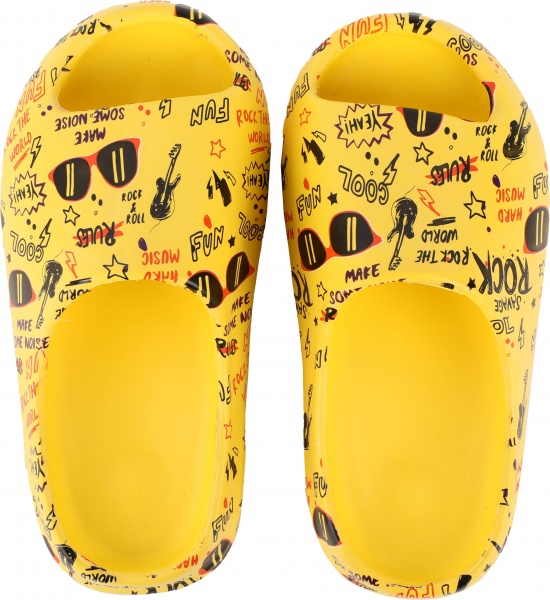 Шльопанці No Name з принтом р.31 жовтий 