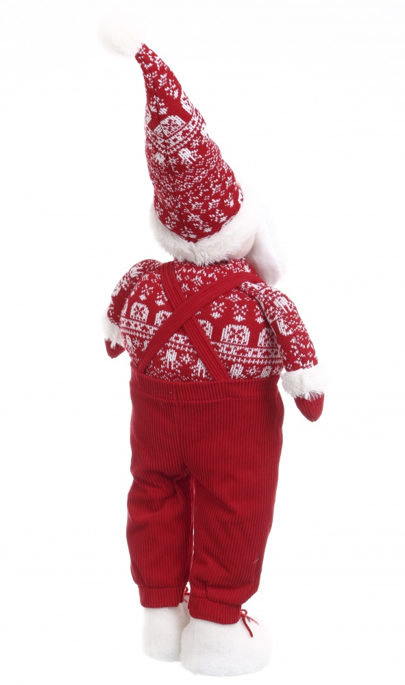 Декорація новорічна текстильна 20x61 см червоно-білий 2 асортименти AJD422307AB