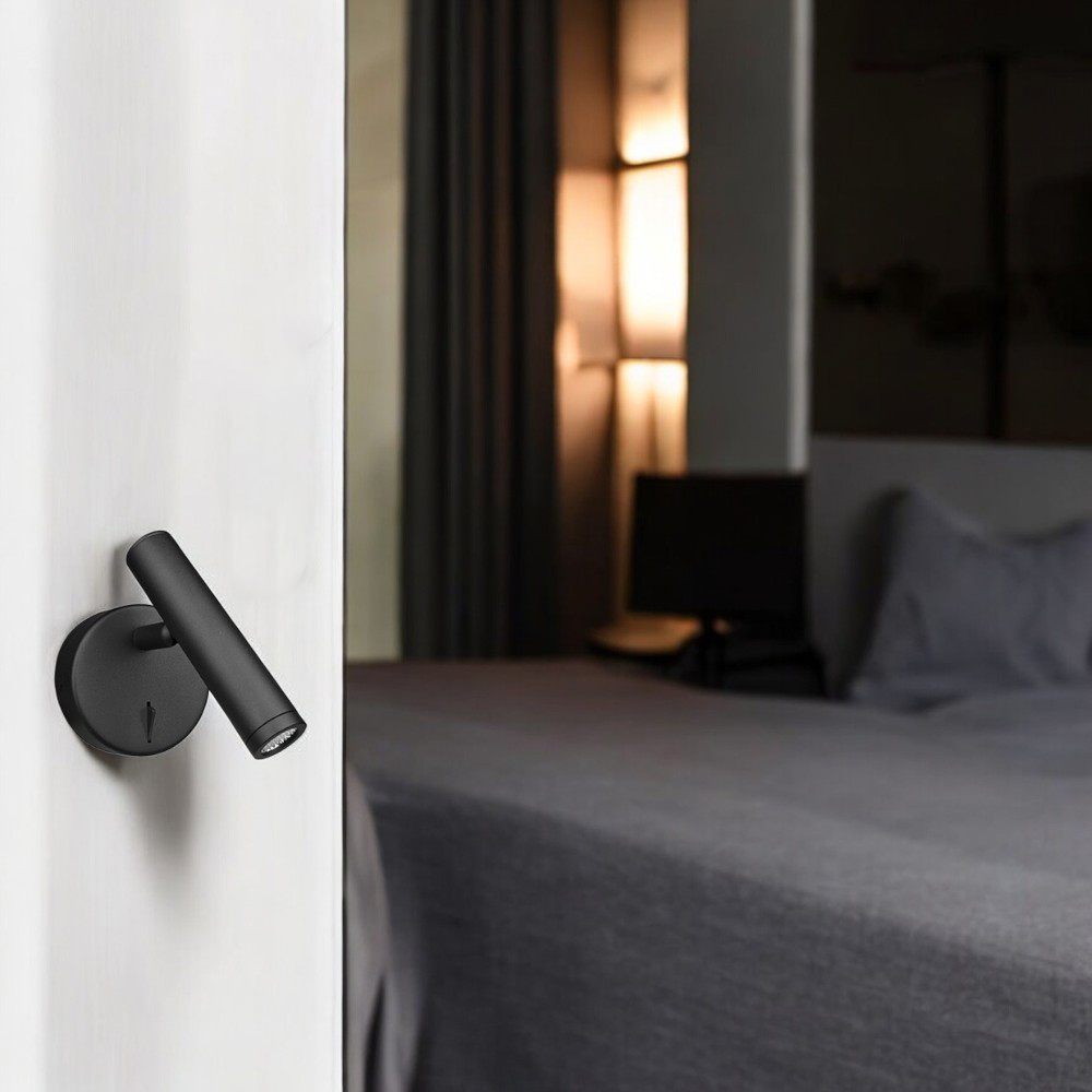 Светильник настенный Luna 1x3 Вт без цоколя черный IL7231-11BK