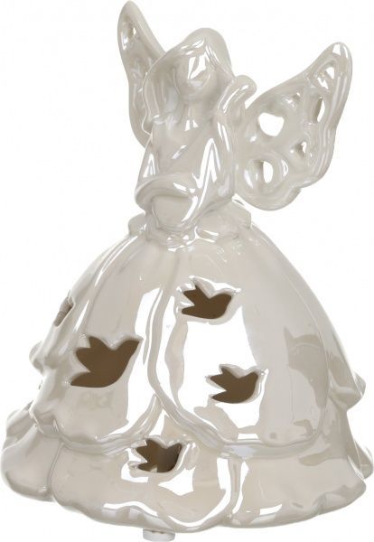 Декорация новогодняя Сувенир Ангел ажурный led 12х15 см ZY6334 