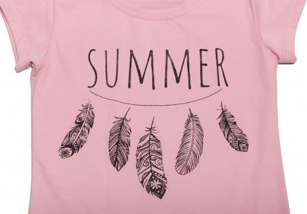 Футболка для дівчаток Фламінго р.134 пудра 827-416 