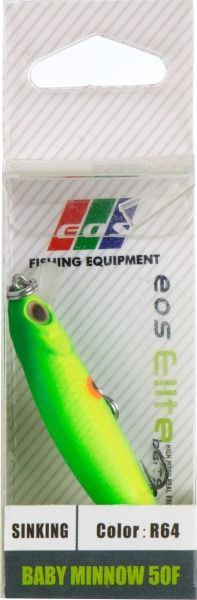 Воблер EOS Sinking 10 г 50 мм салатовый