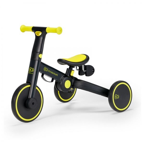 Велосипед детский Kinderkraft 4TRIKE Black Volt черный с желтым KR4TRI00BLK0000